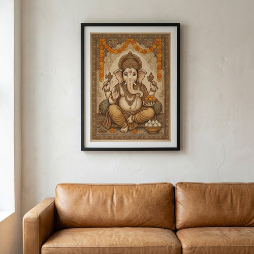 Celestial Dreams - Abstract Gallery Canvas - Living Room Setting