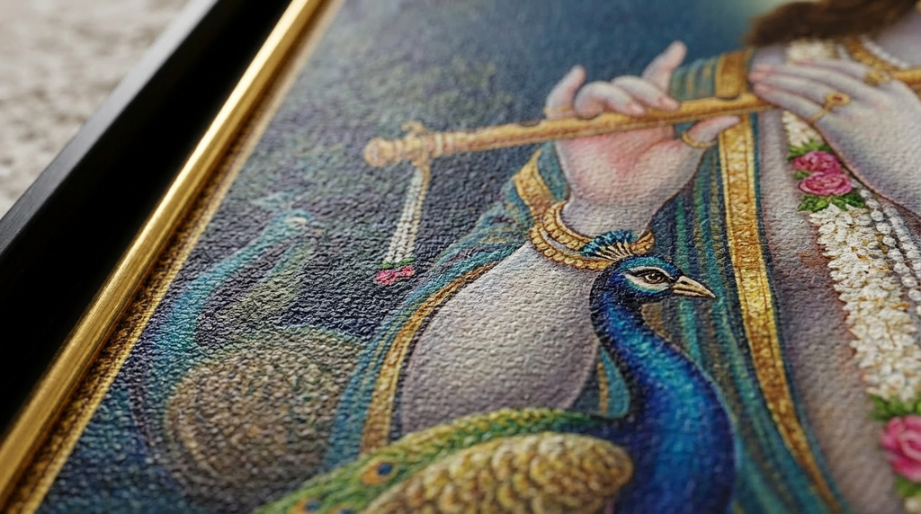 Amber Glow - Warm Minimalist Canvas - Canvas Texture