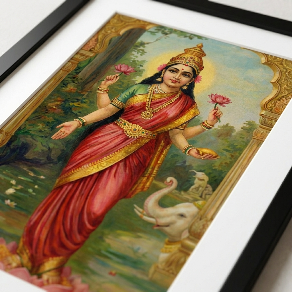 Raja Ravi Varma Canvas - Artwork Close-Up