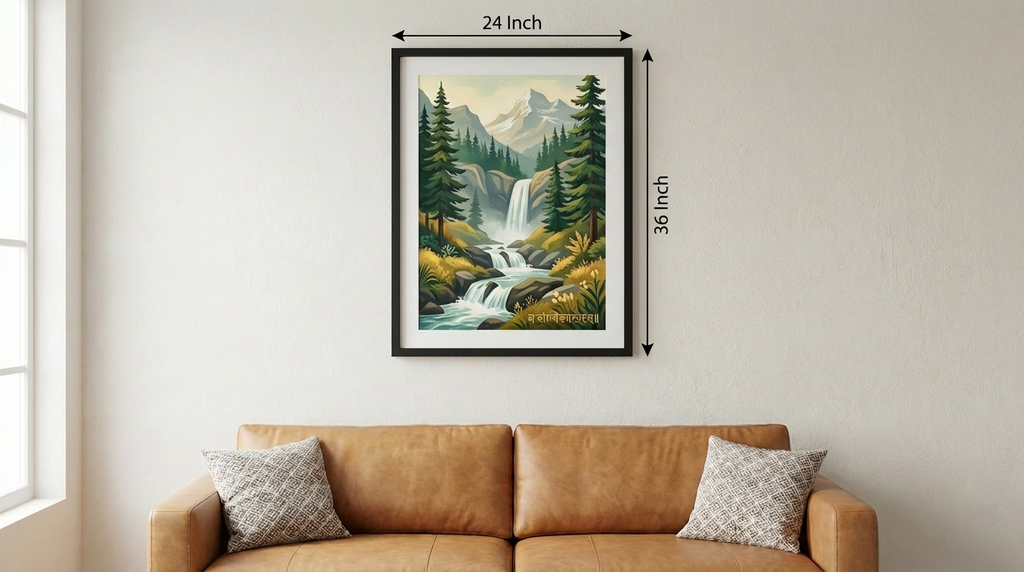 Azure Depths - Ocean Inspired Canvas - Size Dimensions