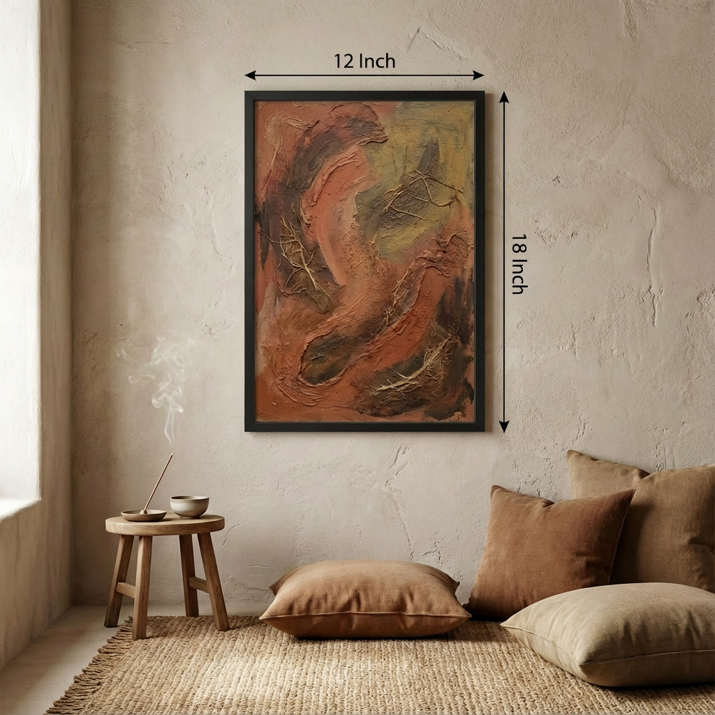 Earthy Terracotta And Canvas - Size Dimensions