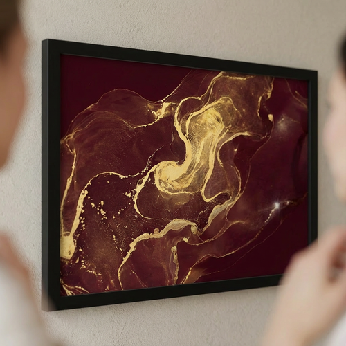 Abstract Fluid Art Canvas - Artwork Close-Up