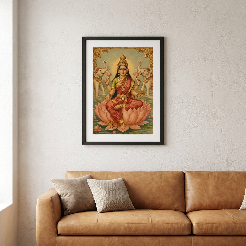 Raja Ravi Varma Canvas - Living Room Setting
