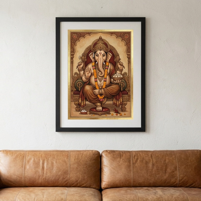 Pearl Essence - Delicate Artistry Canvas - Living Room Setting