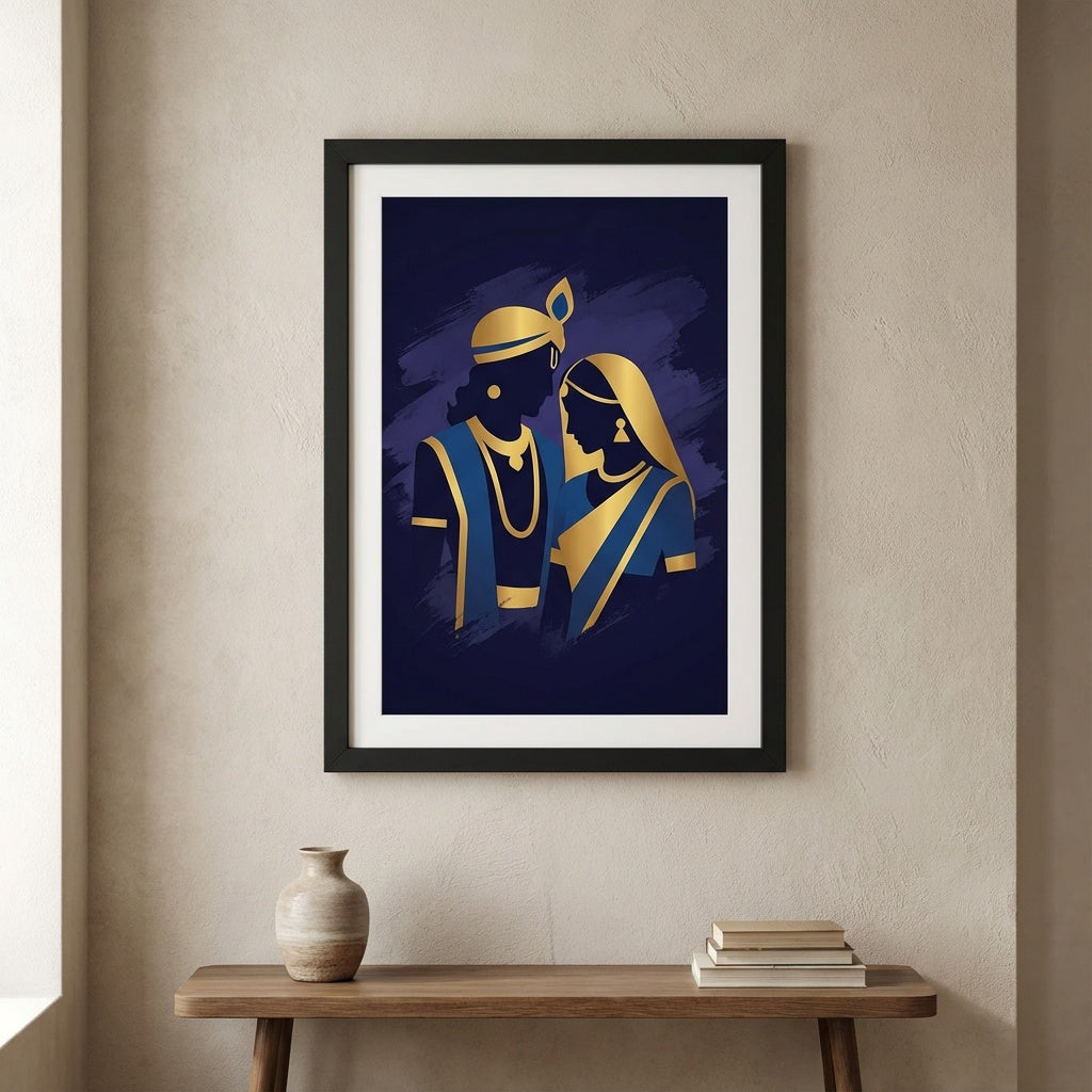 Minimalist Silhouette Of Canvas - Stylish entryway with