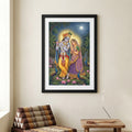 Radha And Krishna Canvas - Meditation corner with