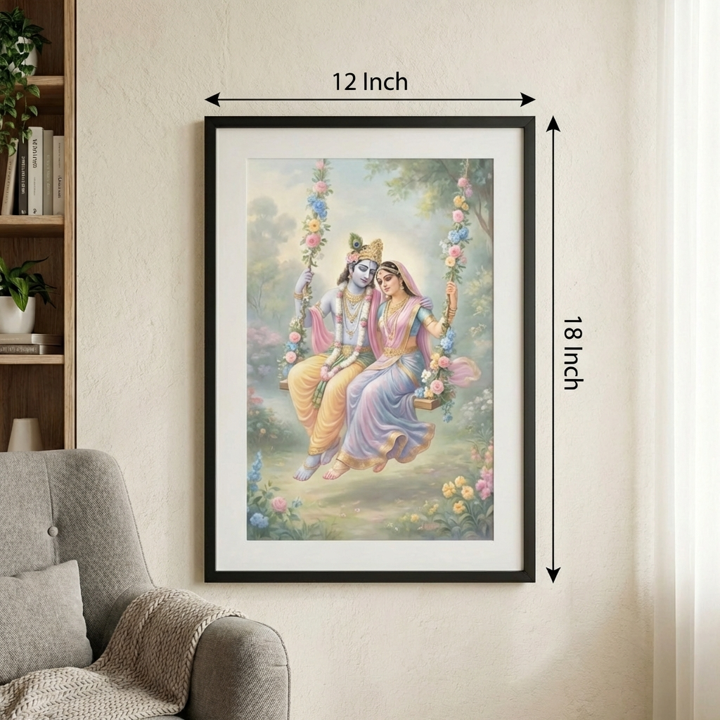 Radha And Krishna Canvas - Size Dimensions