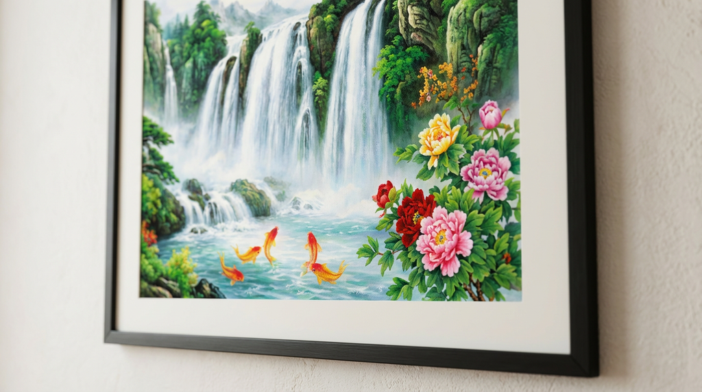 Radiant Bloom - Floral Elegance Canvas - Artwork Close-Up