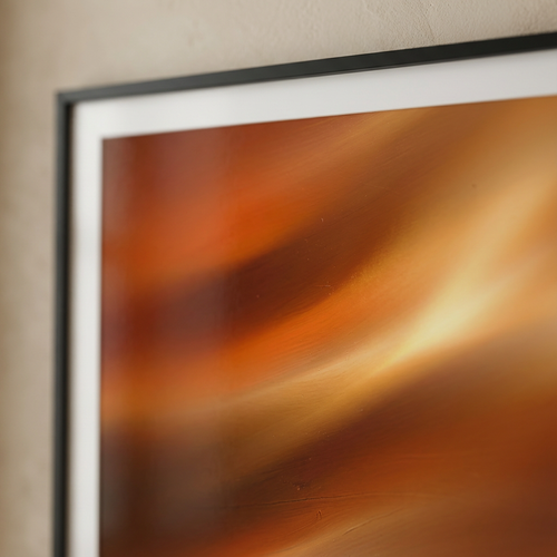 Abstract Sunset With Canvas - Artwork Close-Up