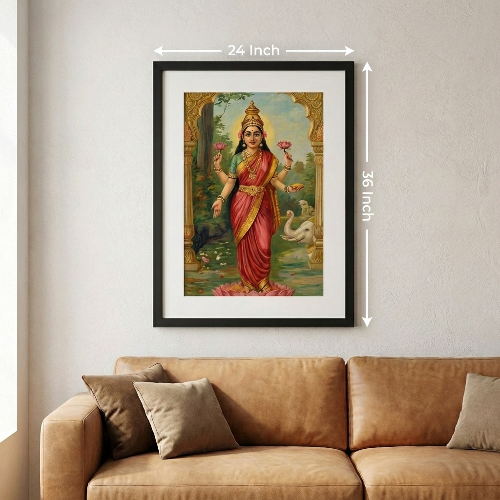 Raja Ravi Varma Canvas - Size Dimensions