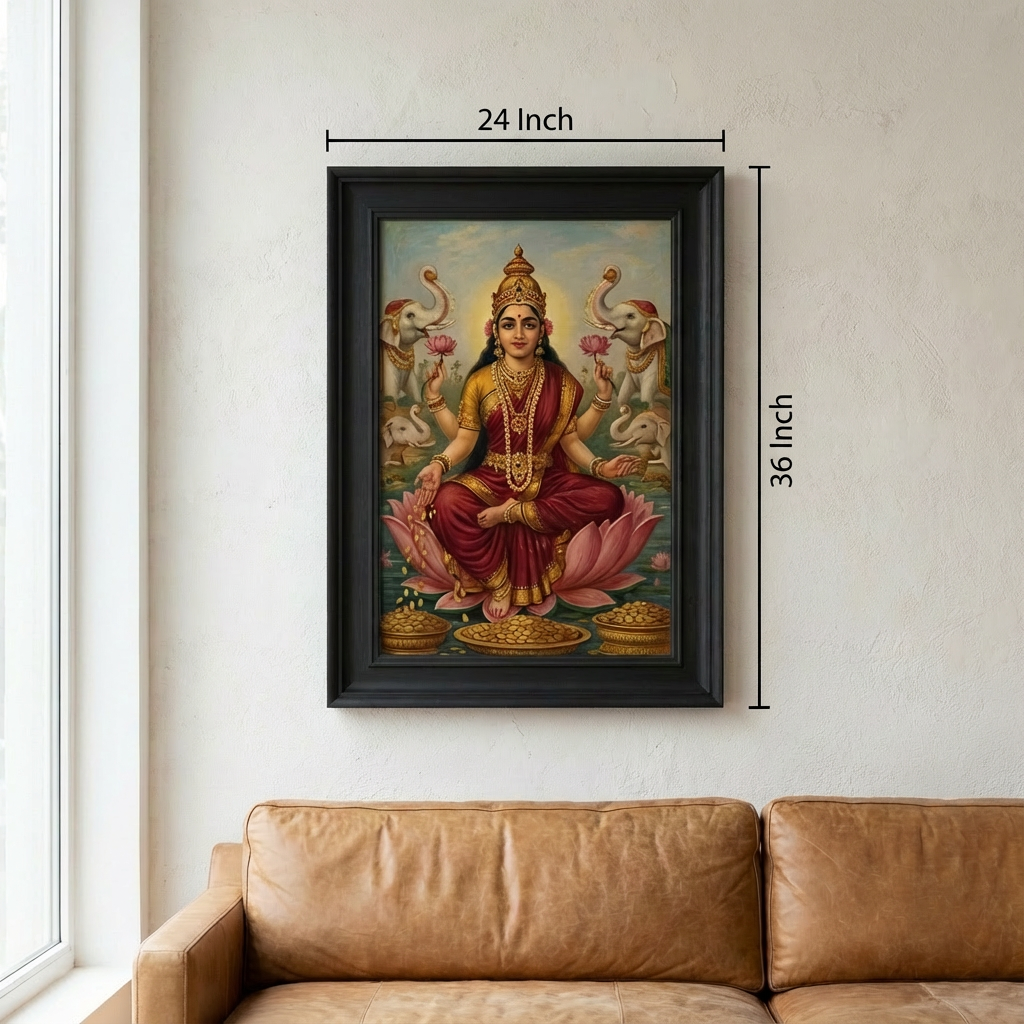 Raja Ravi Varma Canvas - Size Dimensions