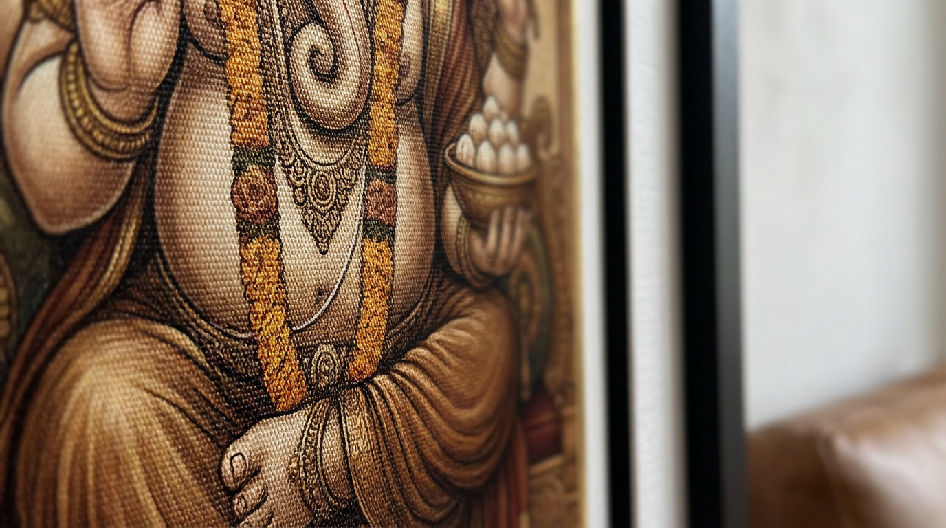 Pearl Essence - Delicate Artistry Canvas - Canvas Texture