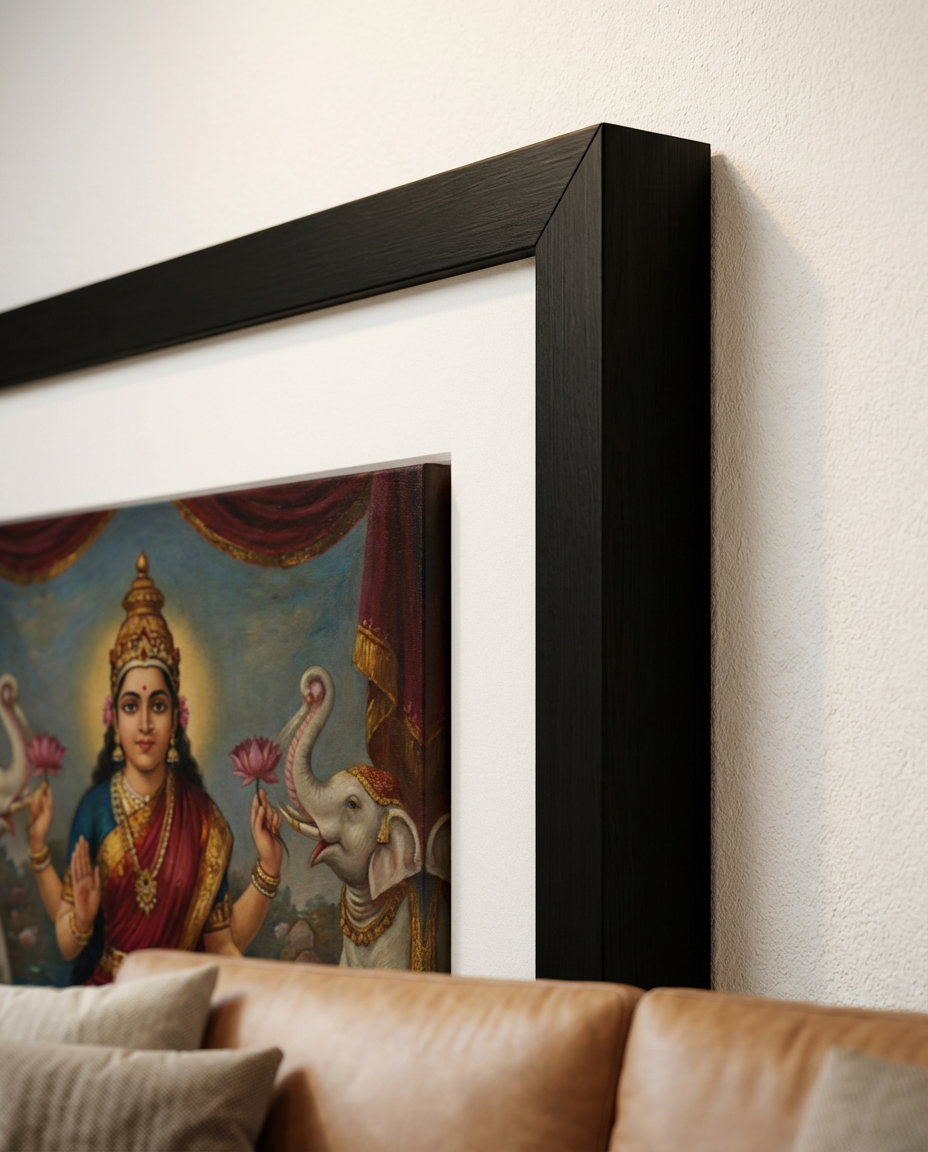 Raja Ravi Varma Canvas - Frame & Edge Detail