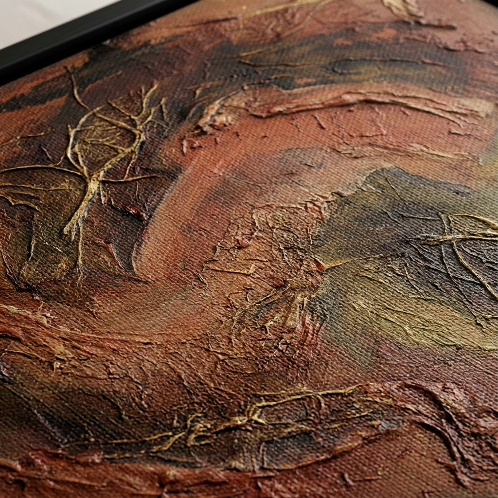 Earthy Terracotta And Canvas - Canvas Texture