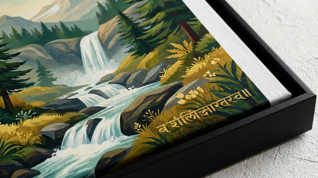 Azure Depths - Ocean Inspired Canvas - Canvas Texture