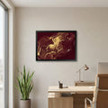 Abstract Fluid Art Canvas - Contemporary office space