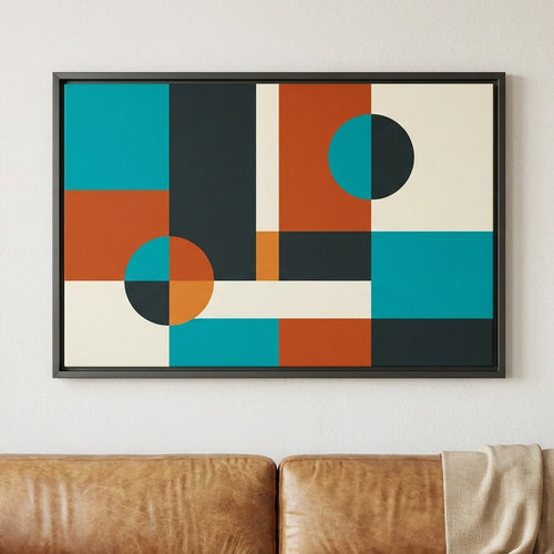 Copper Sunset - Metallic Brilliance Canvas - Living Room Setting