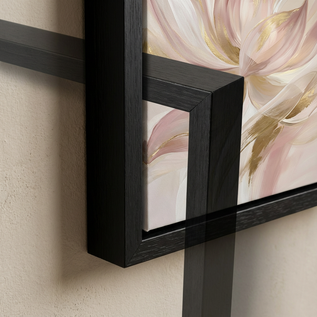 Abstract Lotus Petals Canvas - Frame & Edge Detail