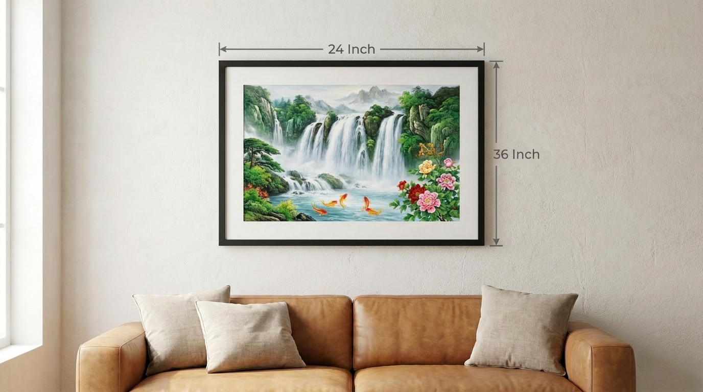 Radiant Bloom - Floral Elegance Canvas - Size Dimensions