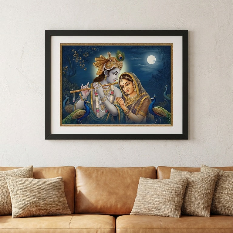 Amber Glow - Warm Minimalist Canvas - Living Room Setting