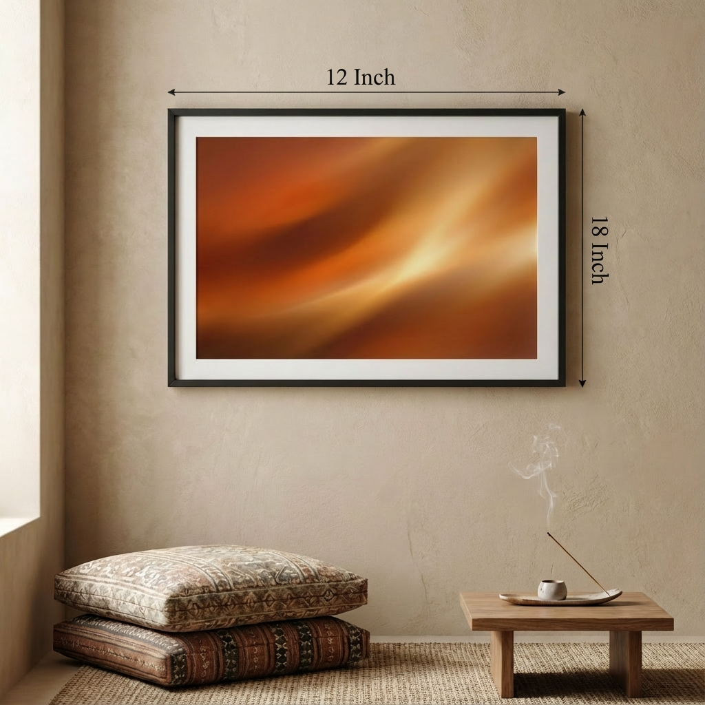 Abstract Sunset With Canvas - Size Dimensions