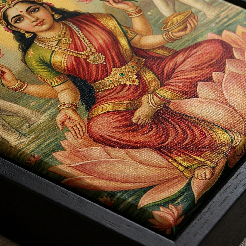 Raja Ravi Varma Canvas - Canvas Texture