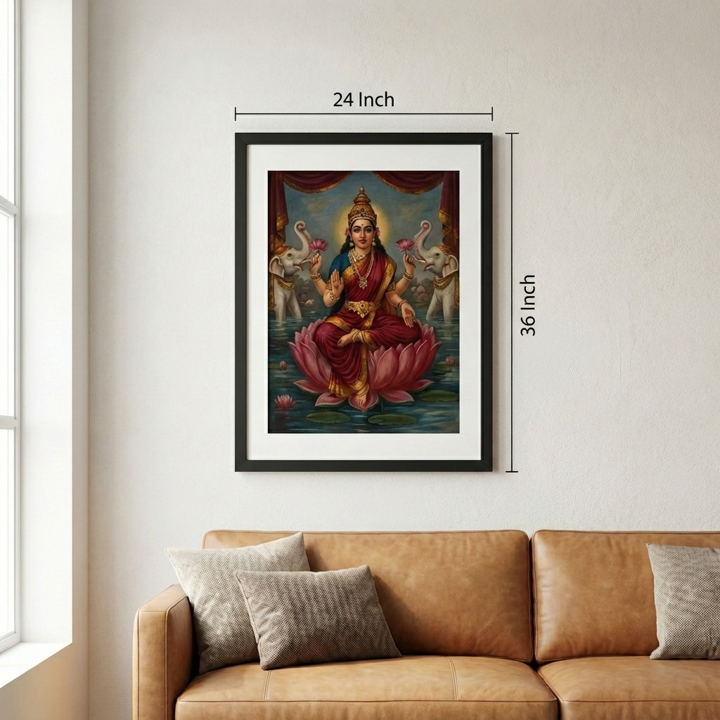 Raja Ravi Varma Canvas - Size Dimensions