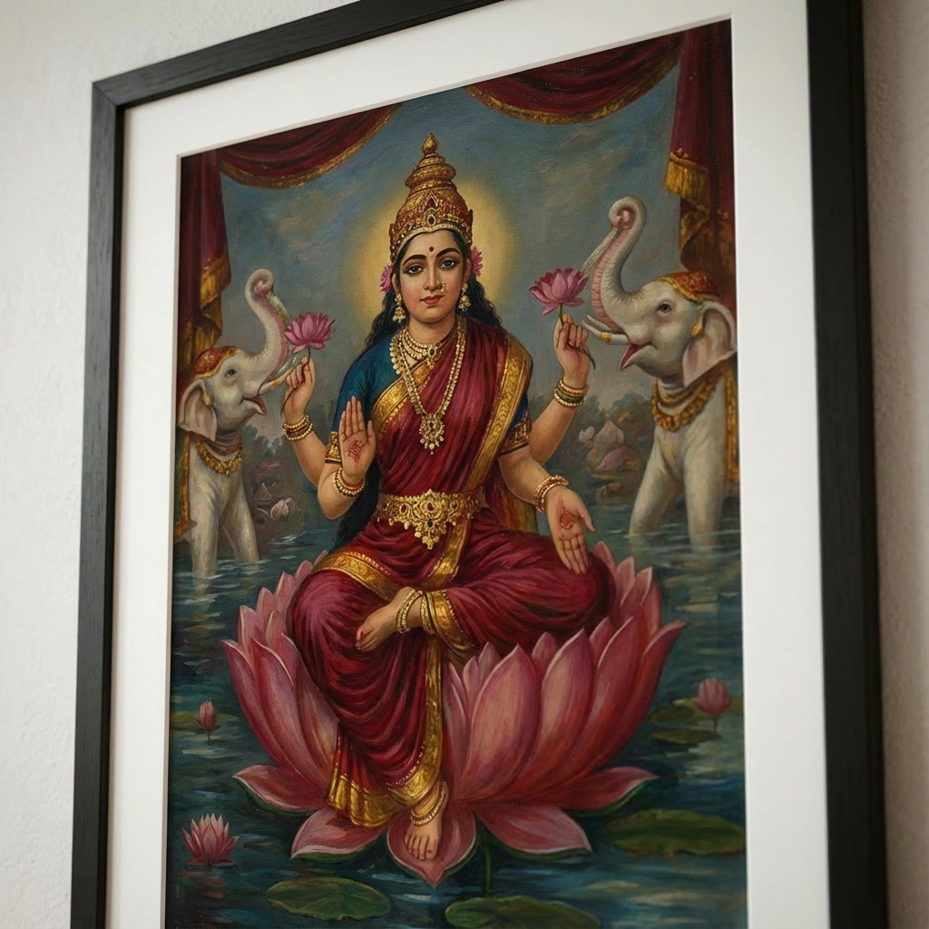 Raja Ravi Varma Canvas - Artwork Close-Up