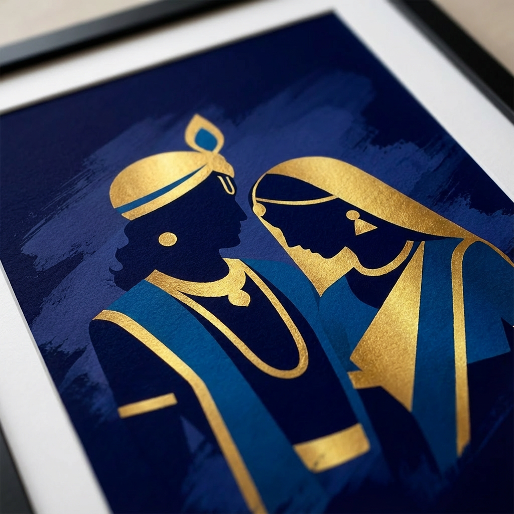 Minimalist Silhouette Of Canvas - Artwork Close-Up