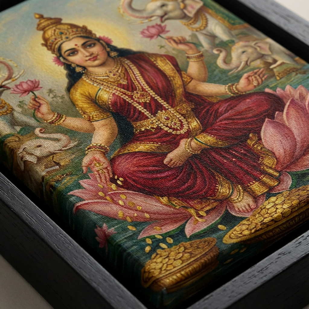 Raja Ravi Varma Canvas - Canvas Texture