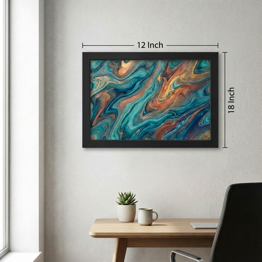 Modern Teal And Canvas - Size Dimensions