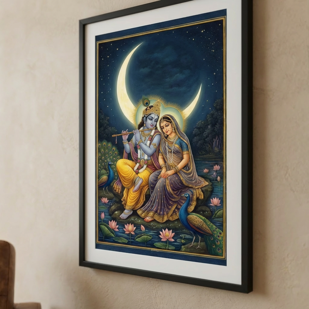 Radha And Krishna Canvas - Artwork Close-Up