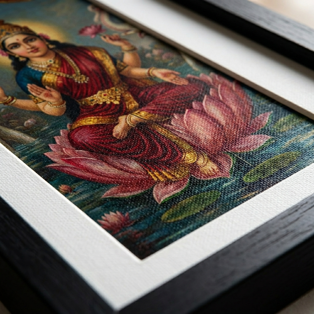 Raja Ravi Varma Canvas - Canvas Texture
