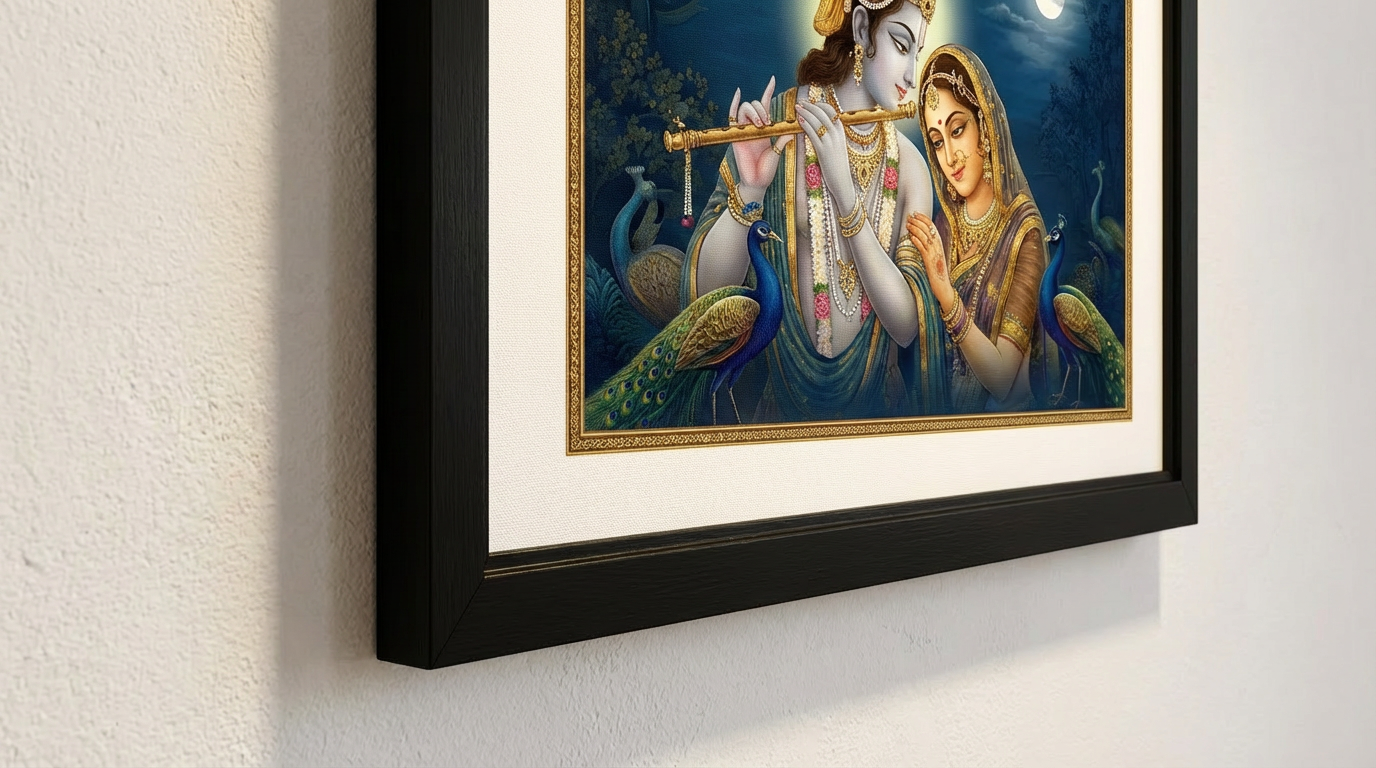 Amber Glow - Warm Minimalist Canvas - Frame & Edge Detail